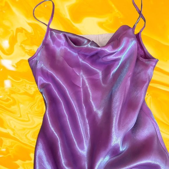 Dresses Y2k Holographic Purple Iridescent Gown Poshmark